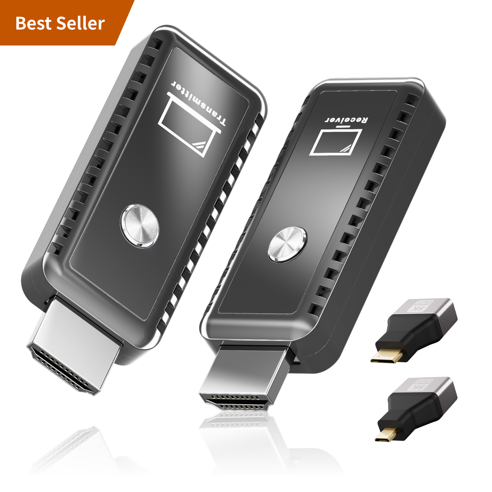 <strong>Wireless HDMI Transmitter and Receiver 1080P@60Hz Wireless HDMI Extender 30M Range Plug&Play Vid</strong>