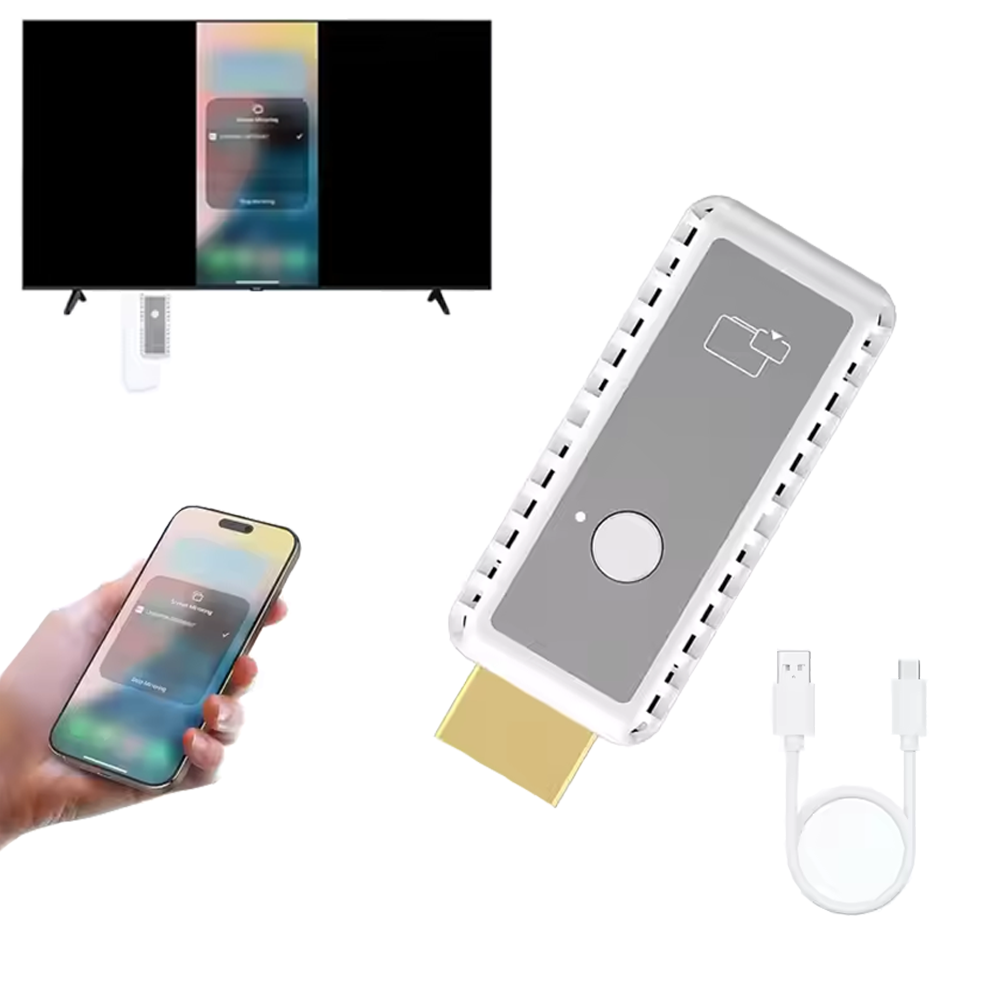 W3400-C  HDMI Wireless Display Adapter Plastic Mobile Screen Mirroring Dongle for iPhone Mac IOS And